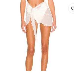 We Wore What white mini sarong